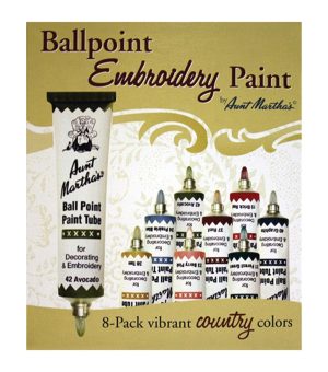 Fabric Paint |   Ballpoint Paint Tubes 1 Ounce 8 Pkg Country Colors Art Supplies & Painting Fabric Paint