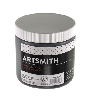 Gessos & Primer Paint |   16oz Black Satin Gesso Art Supplies & Painting Gessos & Primer Paint