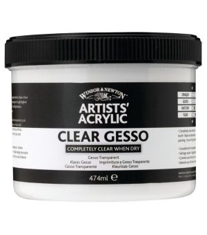 Gessos & Primer Paint |   Artists’ Acrylic Gesso 474ml Jar Clear Art Supplies & Painting Gessos & Primer Paint