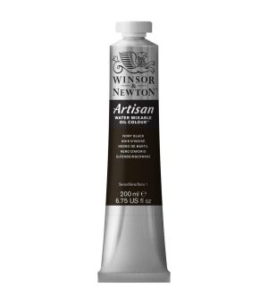 Oil Paint |   Artisan Water Mixable Oil Colours 200ml Tube Art Supplies & Painting Ivory Black/Titanium White/Zinc White