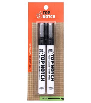 Paint Markers |   2ct Fine Tip Water Base Paint Markers Art Supplies & Painting Black/Black And White/Gold And Silver/White