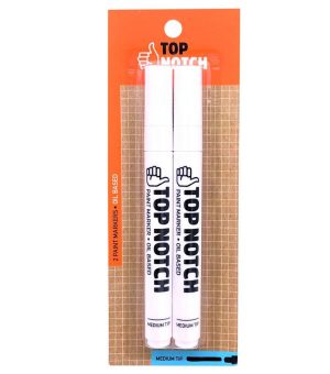 Paint Markers |   2pk White Medium Tip Oil Based Paint Markers Art Supplies & Painting Paint Markers