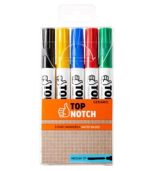 Paint Markers |   5ct Medium Tip Water Based Ceramic Paint Markers Art Supplies & Painting Paint Markers