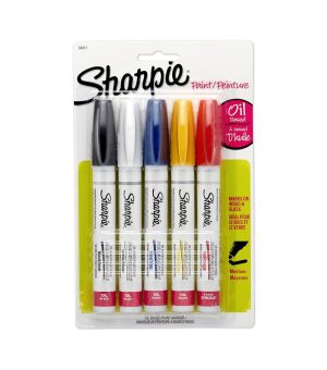 Paint Markers |   5ct Multi Colored Medium Point Oil Based Paint Markers Art Supplies & Painting Paint Markers