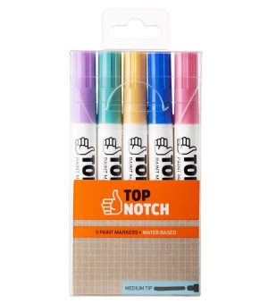 Paint Markers |   5ct Pastel Medium Tip Water Based Paint Markers Art Supplies & Painting Paint Markers