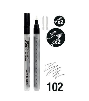 Paint Markers |   FW Empty Marker Set 2 Small Barrels Art Supplies & Painting 1Mm/2Mm/3Mm