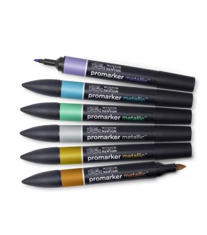 Paint Markers |   Winsor and Newton Paint Promarker Metallic 6 Set Art Supplies & Painting Paint Markers