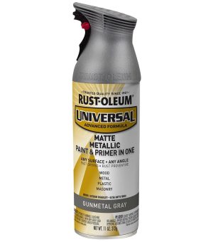 Spray Paint |   Rust-Oleum 11oz Gunmetal Gray All Surface Metallic Spray Paint Art Supplies & Painting Spray Paint