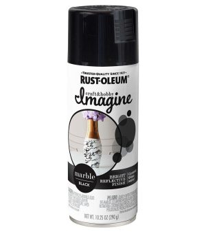 Spray Paint |   Rust-Oleum Imagine Craft & Hobby Marble Spray Paint 10oz Black Art Supplies & Painting Spray Paint