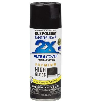 Spray Paint |   Ultra Cover High Gloss Spray Paint Art Supplies & Painting Black/White