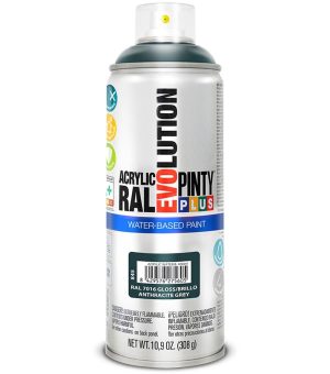 Spray Paint |   Water Based Spray Paint Gloss Finish 10.9oz Art Supplies & Painting Anthr Grey/J Black/Light Ivory/Mint Green/P White/Pure Orange/Silver Grey/Sunny Yellow/Traffic Blue/Traffic Red