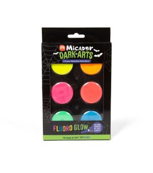 Tempera Paint |   Dark Arts, Neon Glow Washable Paint Discs, 6-Color Set Art Supplies & Painting Tempera Paint