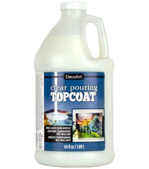 Varnish & Paint Thinners |   Clear Pouring Topcoat 64oz Art Supplies & Painting Varnish & Paint Thinners