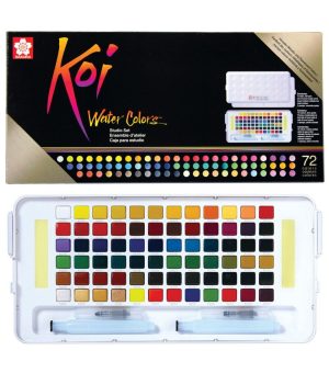 Watercolor Paint |   Koi Watercolors Studio Sketch Box Set 72 Colors Art Supplies & Painting Watercolor Paint