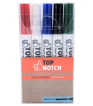 Paint Markers |   5ct Medium Tip Water Based Paint Marker Art Supplies & Painting Paint Markers